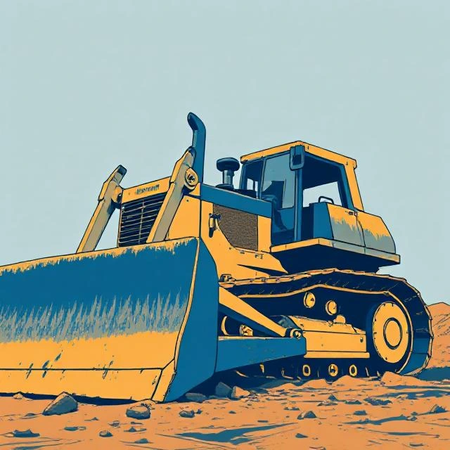 Picture of bull dozer - optimized for small screen